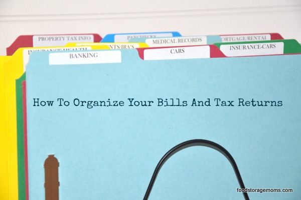 how to organize your bills