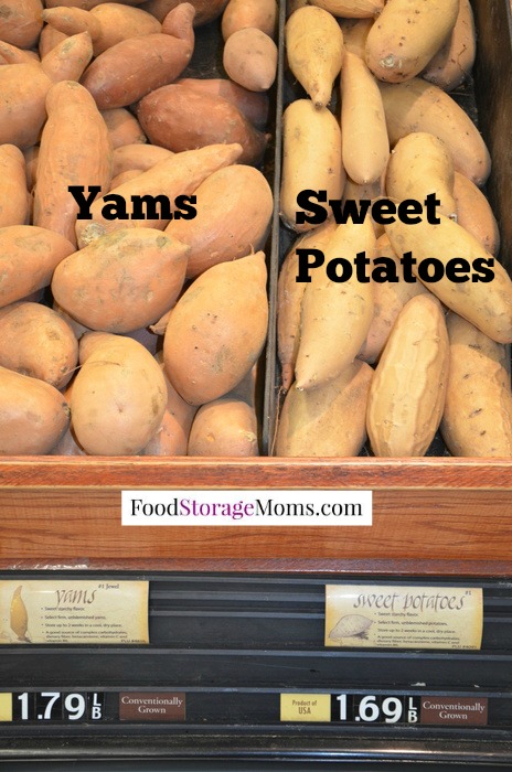 Yams Versus Sweet Potatoes - Food Storage Moms