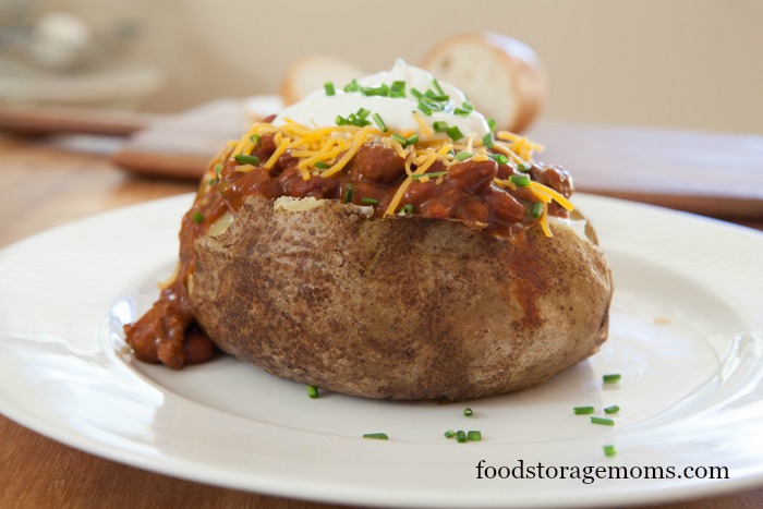 what you need to make a baked potato party by foodstoragemoms.