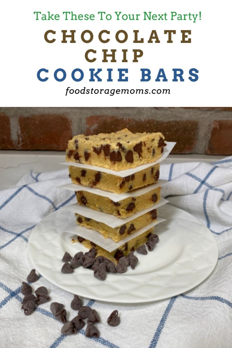 Chocolate Chip Cookie Bars - Food Storage Moms