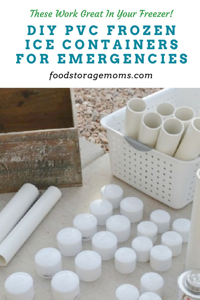 DIY PVC Frozen Ice Containers For Emergencies