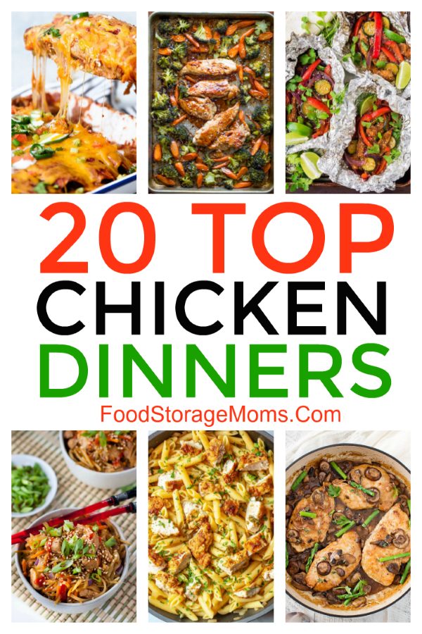 20 Top Chicken Dinner Recipes - Food Storage Moms