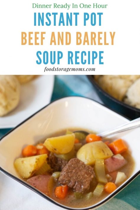 Instant Pot® Beef and Barley Soup Recipe - Food Storage Moms