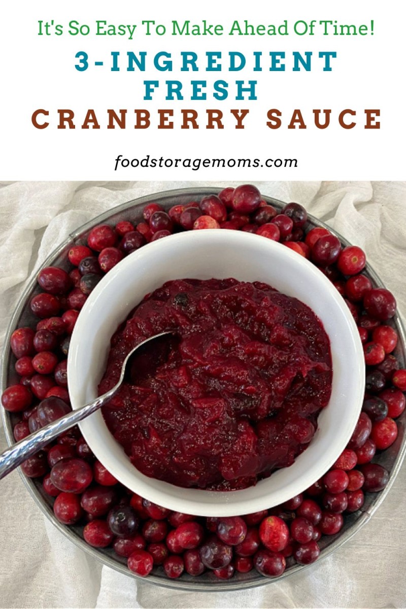 3-Ingredient Fresh Cranberry Sauce - Food Storage Moms