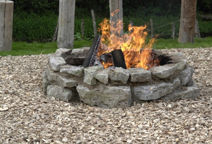 Fire Pit Made With Rocks