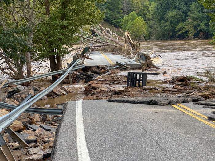 Hurricane Helene New River In Fries VA