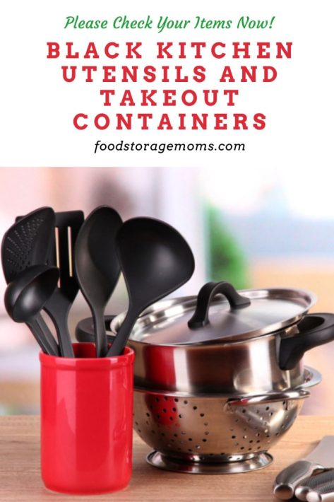 Black Kitchen Utensils And Takeout Containers