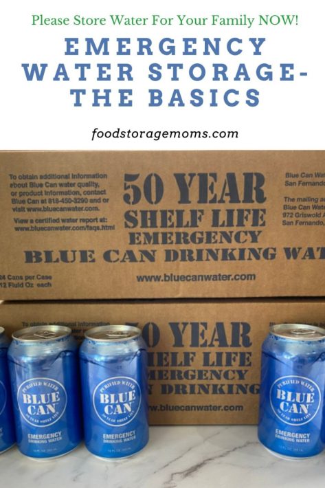 Emergency Water Storage-The Basics